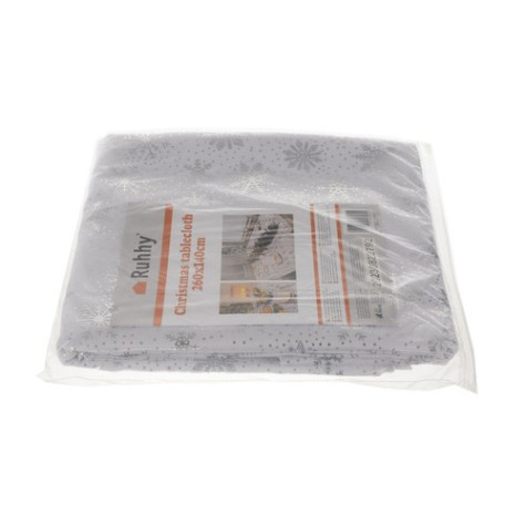 Vánoční ubrus 260x140cm bílý vločky Ruhhy 22792 ~ 7