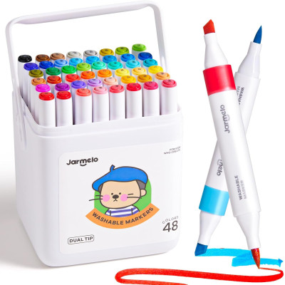 Jarmelo Oboustranné fixy se dvěma hroty v boxu 48 ks