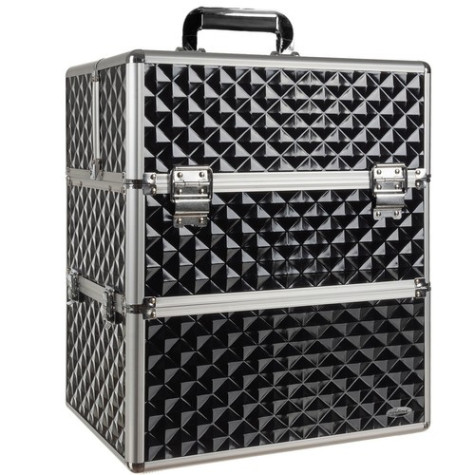 Přenosný kosmetický kufřík XL černý Soulima 22529 ~ 1