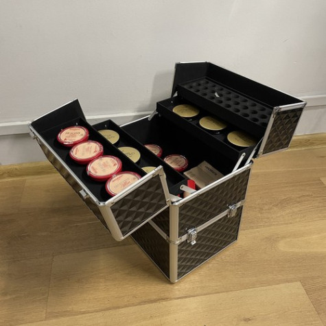 Přenosný kosmetický kufřík XL černý Soulima 22529 ~ 6