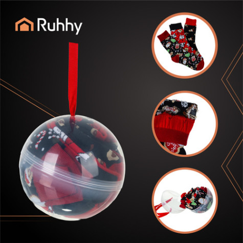 Vánoční ponožky v baňce 3 ks vel. 38-43 Ruhhy 26438 ~ 3