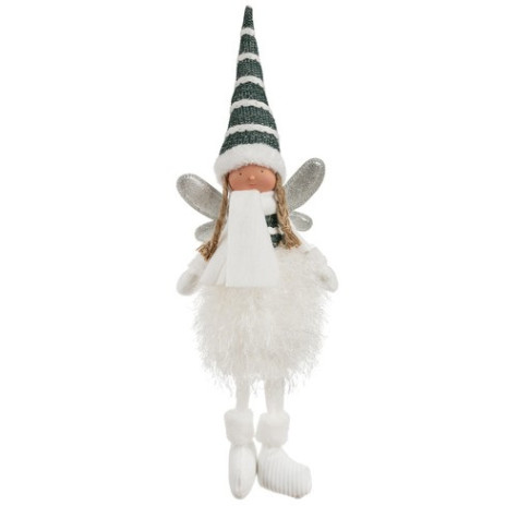 Vánoční figurka Víla 55 cm bílá sedící Ruhhy 22339 ~ 2