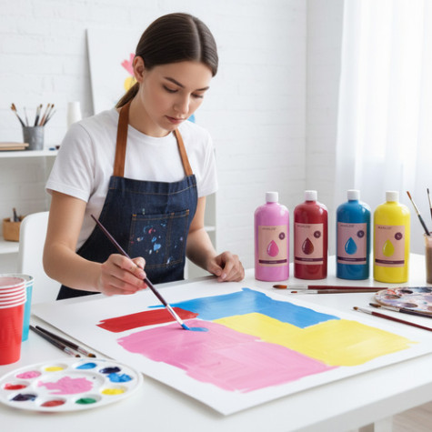 Barvy plakátové 1000 ml 12 ks Maaleo 26345 ~ 2