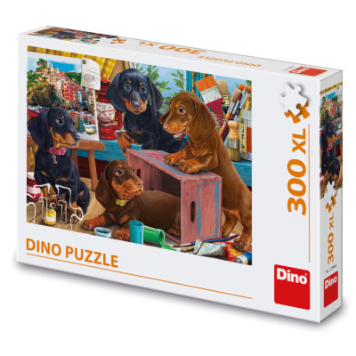 Dino Puzzle Jezevčíci 300 XL dílků