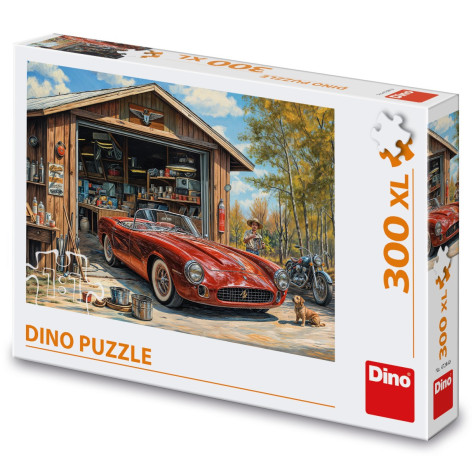 Dino Puzzle Jaguár v garáži 300 XL dílků ~ 1