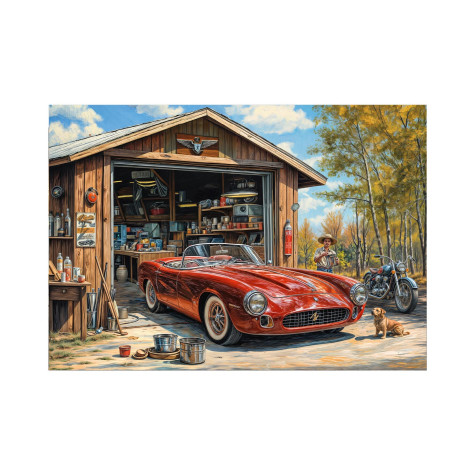 Dino Puzzle Jaguár v garáži 300 XL dílků ~ 2