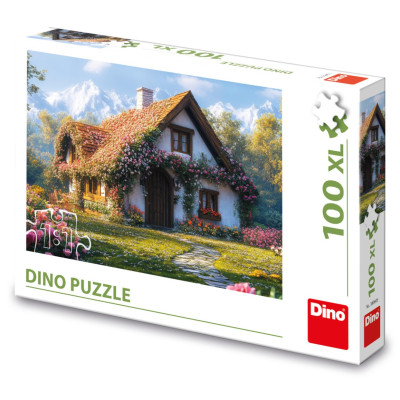 Dino Puzzle Chata v údolí 100 XL dílků