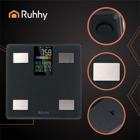 Analytická osobní LCD váha černá Ruhhy 20675 ~ 2