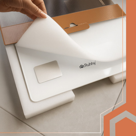 Analytická osobní LCD váha bílá Ruhhy 20676 ~ 7