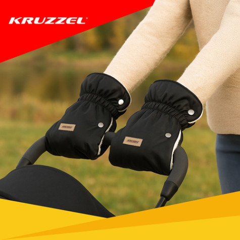 Rukavice na kočárek černé Kruzzel 25814 ~ 2