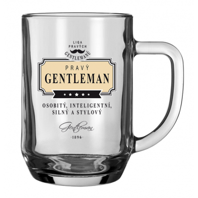 Gentleman Pivní sklenice - Pravý gentleman osobitý, inteligentní