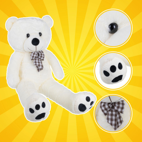 Mega Plyšový medvěd 100 cm bílý Kruzzel 26099 ~ 5