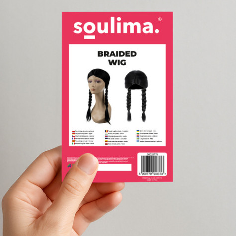 Paruka s copánky - černá Soulima 26861 ~ 5