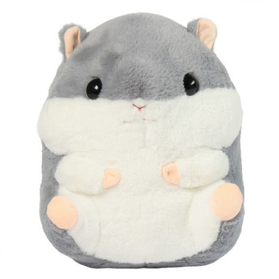 Polštář s dekou 2v1 Křeček šedý Kruzzel 25638