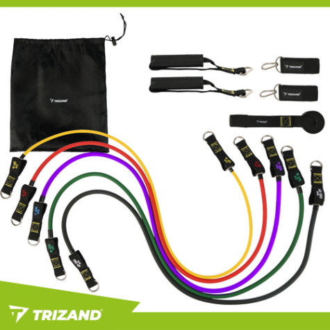 Sada posilovacích gum TRX s rukojetí 5 ks Trizand 25880 ~ 2