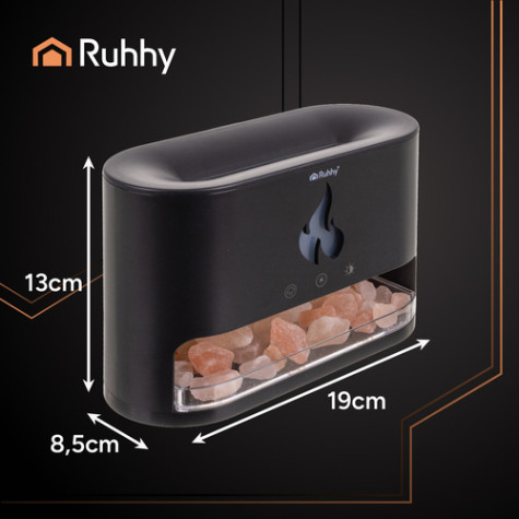 Aroma difuzér zvlhčovač vzduchu s kamínky černý Ruhhy 26417 ~ 6
