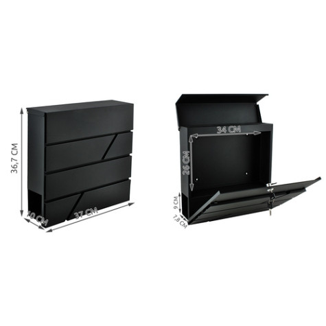 Poštovní schránka z oceli antracit Malatec 6238 ~ 10