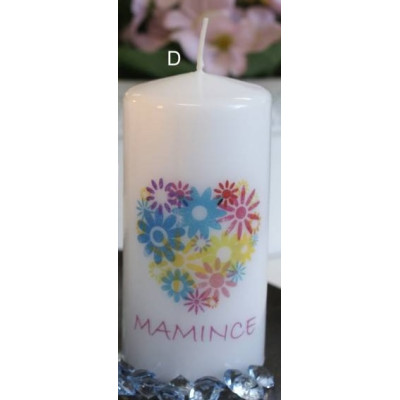 Svíčka s věnováním válec 6x12cm - Mamince