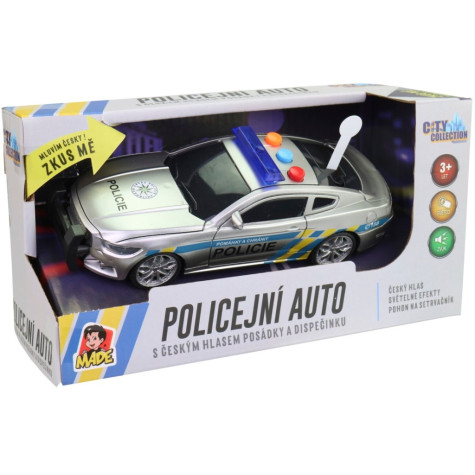 MaDe Policejní auto na setrvačník 17 cm se zvukem a efekty ~ 2
