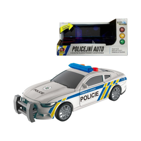 MaDe Policejní auto na setrvačník 17 cm se zvukem a efekty ~ 7