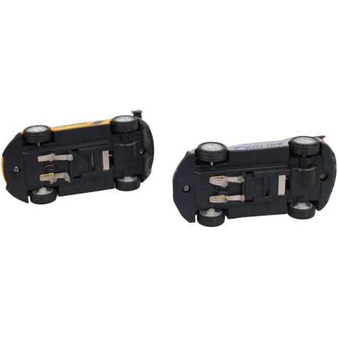 MaDe Náhradní autíčka k autodráze 2 ks žluté/stříbrné 1:43 ~ 4