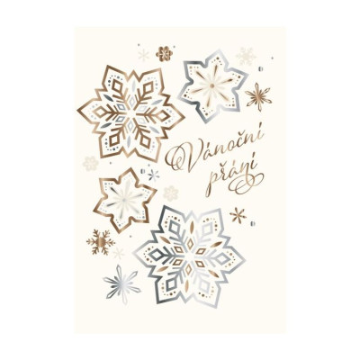 Albi Vánoční přání - Zlato stříbrné vločky