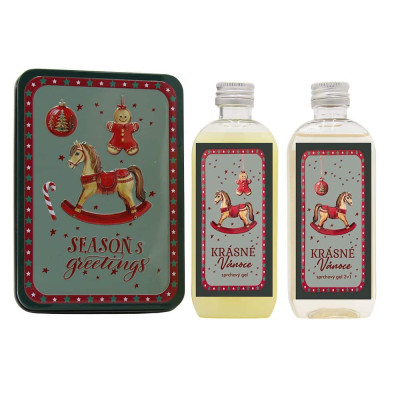 Dárková kosmetická sada v plechovém boxu - Koník