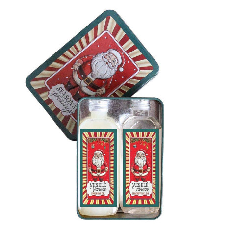 Dárková kosmetická sada v plechovém boxu - Santa ~ 2