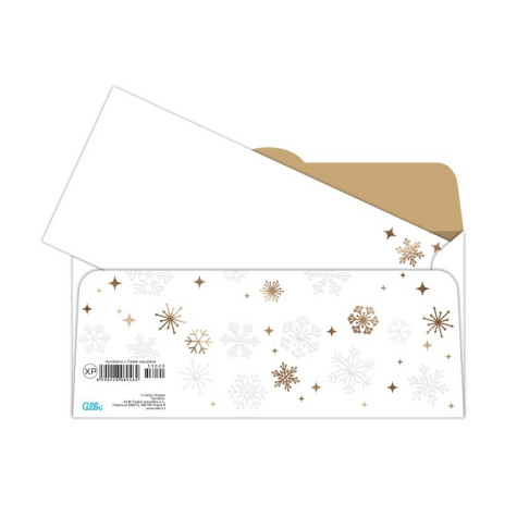 Albi Vánoční obálka na peníze - Bílo zlaté vločky ~ 2