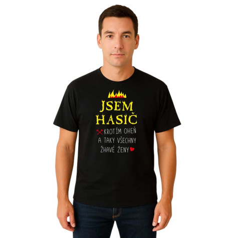 Tričko - Jsem hasič - černé ~ 1