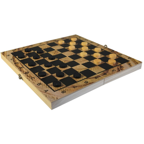 MaDe Šachy 3v1 Dáma Vrhcáby 29x29cm ~ 3