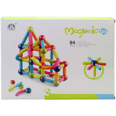 Magnetická stavebnice tyčinky 84 dílků