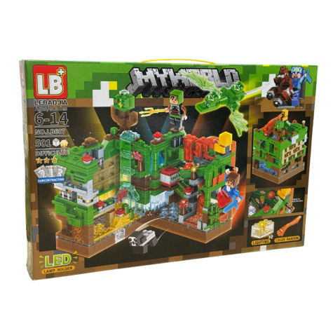 My World Stavebnice LB607 Útok na zelenou pevnost 501 ks ~ 1