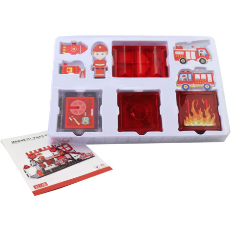 Xinbida Magnetická stavebnice Hasiči 32 dílků ~ 3