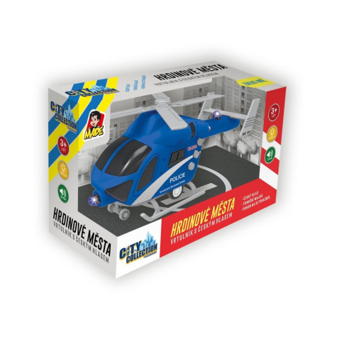 MaDe Vrtulník policejní na setrvačník 20 cm ~ 5