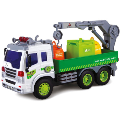 MaDe Svozové vozidlo na tříděný odpad na setrvačník 26 cm ~ 2