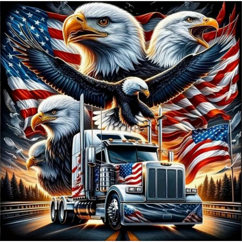 Norimpex Diamantový obrázek malování 30x40cm - Amerika ~ 2