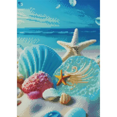 Norimpex Diamantový obrázek malování 30x40cm - Poklady moře na pláži ~ 2
