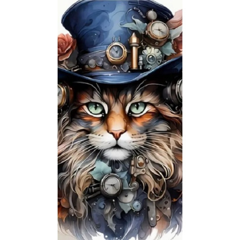 Norimpex Diamantový obrázek malování 30x40cm - Steampunková kočka ~ 2