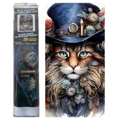 Norimpex Diamantový obrázek malování 30x40cm - Steampunková kočka