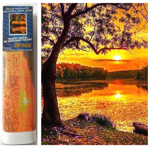 Norimpex Diamantový obrázek malování 30x40cm - Západ slunce ~ 1