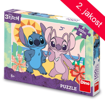 2.JAKOST Dino Puzzle Stitch na pláži 100 XL dílků