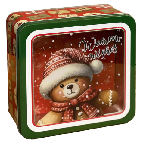 Vánoční dárková sada v plechu - Medvídek ~ 1
