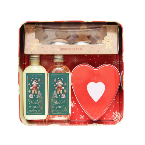 Vánoční dárková sada v plechu - Medvídek ~ 2