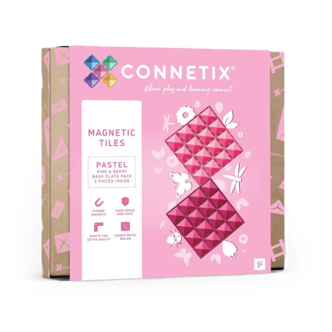 CONNETIX Pastel Pink & Berry Base Plate 2 díly ~ 1