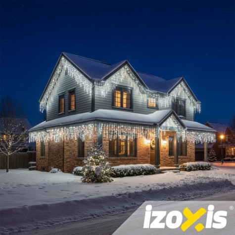 Venkovní světla 500LED 22,5m studená bílá Izoxis 26705 ~ 2