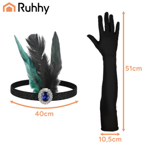 Kostým Charleston 20.léta 9 ks Ruhhy 26273 ~ 10