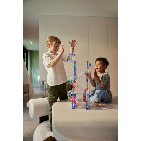 Cleverclixx Kuličkodráha Ball Run Creative Pack Pastel 70 dílů ~ 5