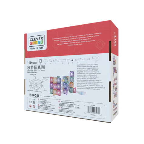 Cleverclixx Kuličkodráha Ball Run Clever Pack Pastel 110 dílů ~ 8