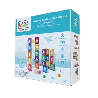 Cleverclixx Kuličkodráha Ball Run Compact Pack Intense 60 dílů